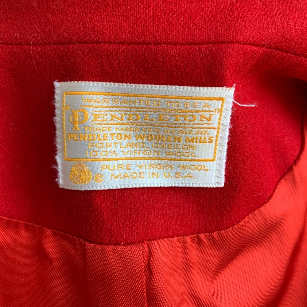 Pendleton Red Wool Blazer Size 10 - image 4